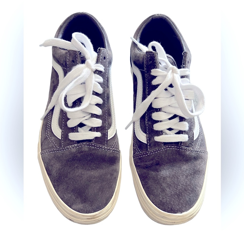 Vans Gray and White Shoes